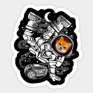 Hiphop Astronaut Shiba Inu Coin To The Moon Crypto Token Shib Army Cryptocurrency Wallet HODL Birthday Gift For Men Women Sticker